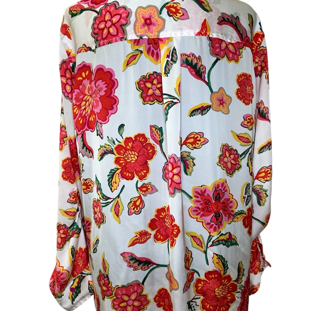 Jones‎ New York Floral Button-Down Blouse - Size L - Picture 3 of 6